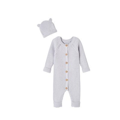 Ensemble combinaison en tricot et bonnet à oreilles assorti VERTBAUDET