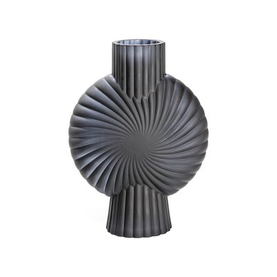 25cm Grey Textured Glass Vase SO'HOME