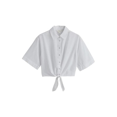 Chemise à manches courtes nouer avec lin NEXT