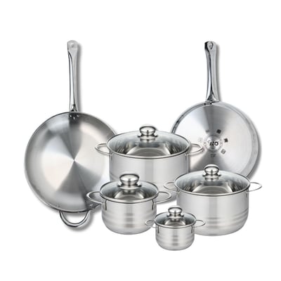 2 poêles 28/32cm + 4 faitouts 12/16/20/24cm PROFI BRILLANT ELO