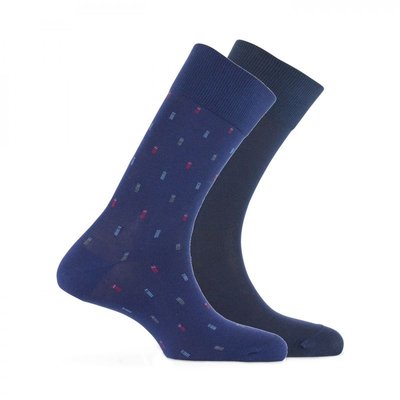 Lot de 2 paires de chaussettes en coton Plumetis MADE IN FRANCE KINDY