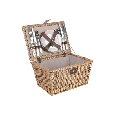 Panier de pique-nique 4 couverts en osier teinté AUBRY GASPARD