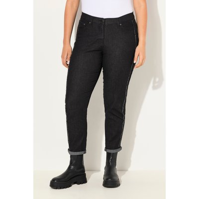 Jean Boyfriend jambe large, bandes en denim ULLA POPKEN
