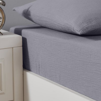 Drap housse en gaze de coton bonnet 30 cm LOFT SENSEI MAISON