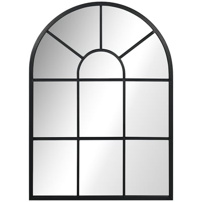 Miroir mural Verre Noir HOMCOM
