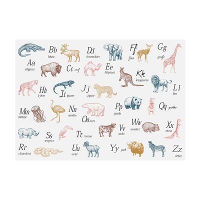 Sticker animaux alphabet 50x70 ATMOSPHERA