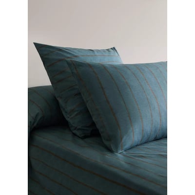 Lot de 2 taies d’oreiller 100 % coton à rayures 50 x 75 cm MANGO HOME
