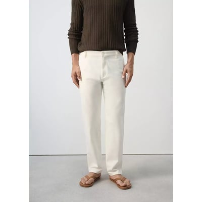 Jean relaxed fit en mélange de coton et lin MANGO MAN