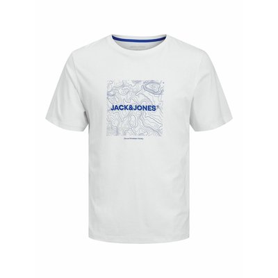 Logo Print Cotton T-Shirt with Crew Neck JACK & JONES