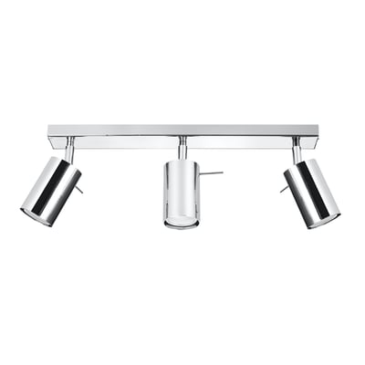 Plafonnier Acier Chrome GU10 3 Ring EDEN