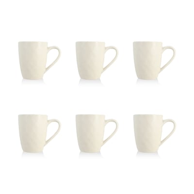 Lot de 6 mugs en grès 33cl, SNOWSTACK OGO LIVING