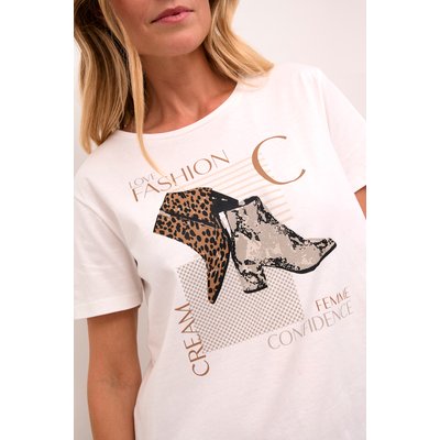 T-shirt à manches courtes CRVelie CREAM
