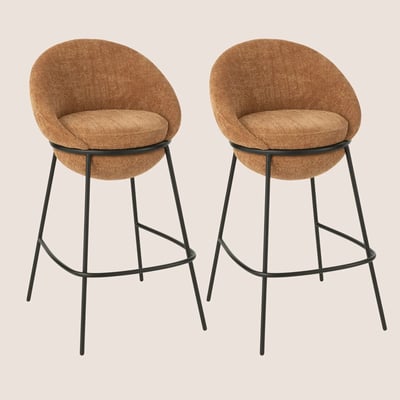 Tabourets de bar design en tissu (lot de 2) - MERO HELLIN, DEPUIS 1862