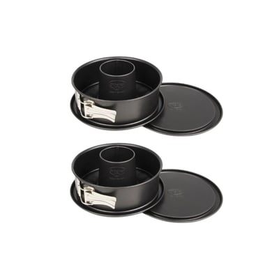 Lot de 2 moules à manqué 18/6 cm en acier TRADITION DR OETKER