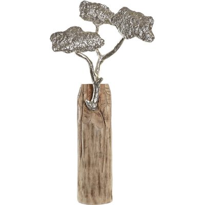 Arbre décoratif colonial en aluminium et bois aspect naturel RECOLLECTION