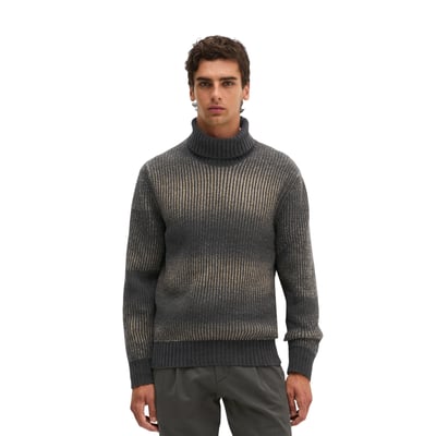 Pull à col roulé coupe classique en mélange de coton bio et de laine vierge, très doux MARC O'POLO