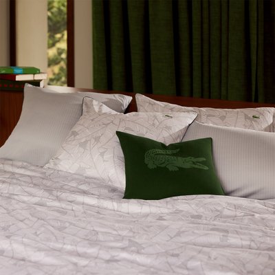 Drap housse en satin de coton lavé, L LEAF LACOSTE HOME