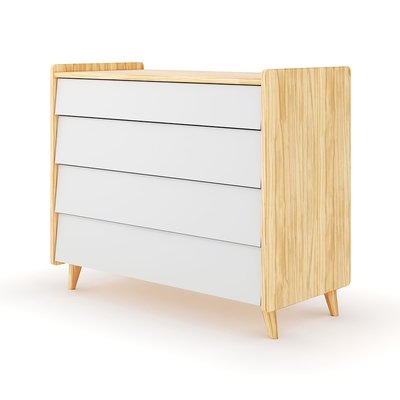 Commode 4 tiroirs Bois massif  PETER AKITEN RETAIL