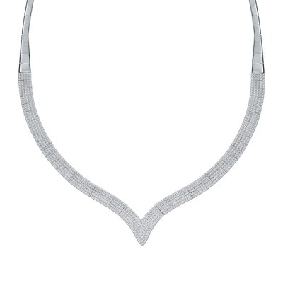 Collier en argent 925 et oxyde de zirconium CLEOR