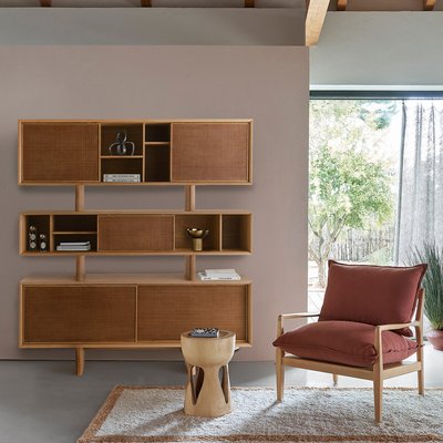 Geschirrschrank Propono, Eiche/Leder AM.PM