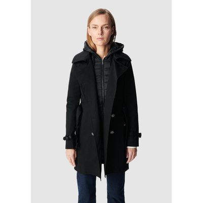 Trench long en coton lourd capuche amovible IKKS