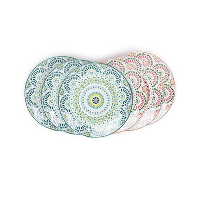Lot de 6 petites assiettes à dessert, MANDALA ARTIME