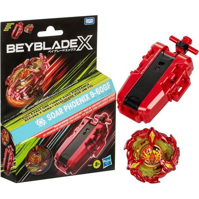 Beyblade X, Pack Soar Phoenix 9-60GF avec Lanceur à Corde Deluxe HASBRO