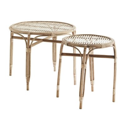 Tables d'appoint rotin bambou  (set de 2) MADAM STOLTZ