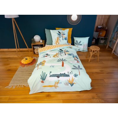 Parure de lit enfant + taie en coton, Jugle Mania C DESIGN HOME TEXTILE