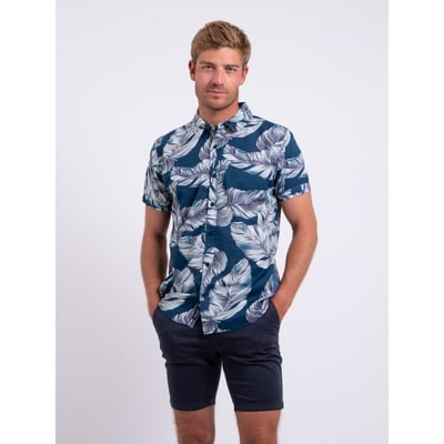 Chemise Manches Courtes Pur Coton Motifs Detat RITCHIE