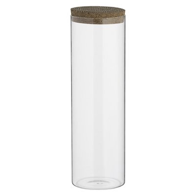 Set of 2 Large Monochrome Glass Storage Jar with Cork Lid TYPHOON