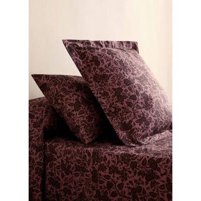 Deux taies d'oreiller en percale de coton imprimé fleuri bicolore 60x60 cm MANGO HOME