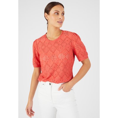 T-shirt en maille ajourée effet dentelle DAMART
