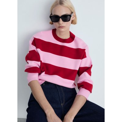Pull-over rayé col rond MANGO