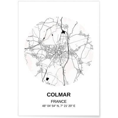 Affiche Carte Colmar L'AFFICHERIE