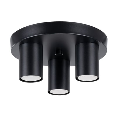 Plafonnier Acier Noir GU10 3 Lagos EDEN