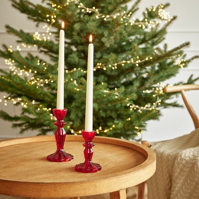 Комплект подсвечников стеклянных для тонкой свечи SO'HOME