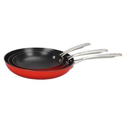 Set de 3 poêles rouge 20/24/28cm - " red airiron" LAGUIOLE CUISSON
