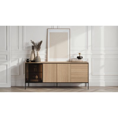 Buffet bas en panneaux de particules 3 portes 201 cm, VERONA BOBOCHIC