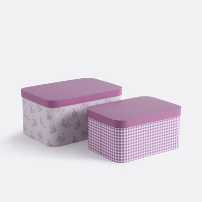 Lot de 2 boîtes de rangement en carton, Swan LA REDOUTE INTERIEURS