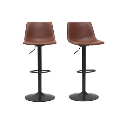 Tabourets de bar vintage réglables pivotants (lot de 2) NEW ROCK MILIBOO