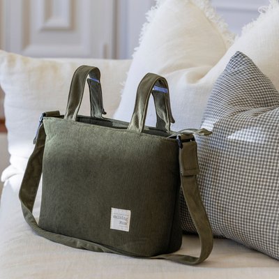 Sac à langer velours côtelé WALKING MUM