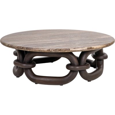 Table basse ronde en travertin RECOLLECTION