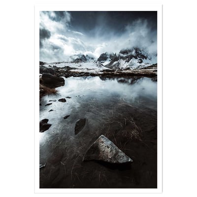 Affiche paysage face aux alpes HEXOA
