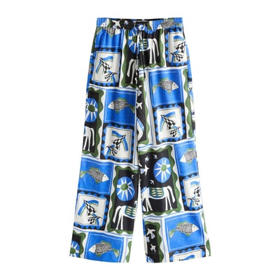 Pantalon large à enfiler en lin mélangé NEXT