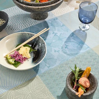 Nappe pur coton enduit MILLE ZEN GARNIER THIEBAUT