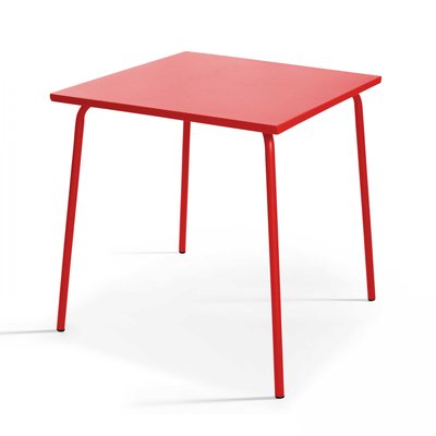 Table de jardin carrée en métal, PALAVAS OVIALA