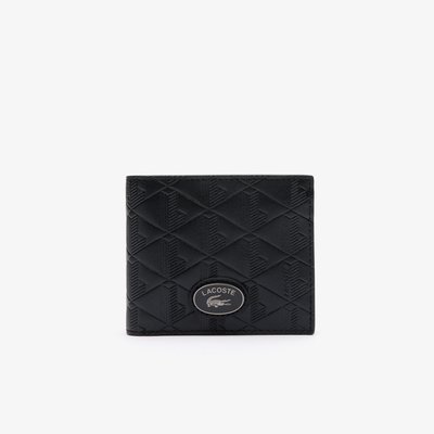 Portefeuille monogramme moyen en cuir LACOSTE