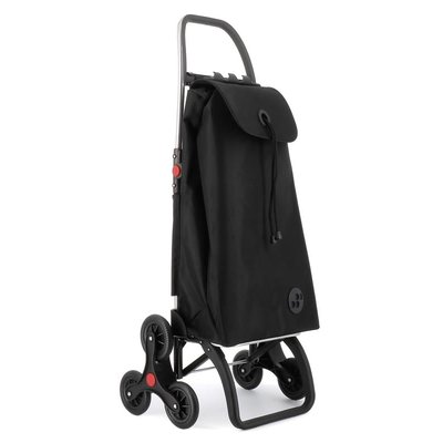 IMAX MF - Chariot de course Pliable - 6 roues - Noir - Léger et résistant, cadre aluminium robuste, sac imperméable et spacieux - Idéal pour vos ROLSER