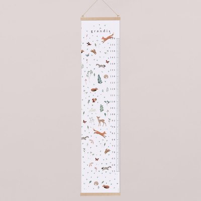 Toise en papier mat  avec son porte-toise en bois 30cm x 140cm COTTON BIRD